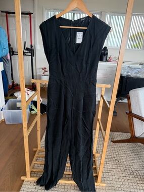 Madewell Black Sleeveless V-Neck Jumpsuit